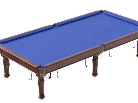 Biljart Pooltafel blauw 3D Model
