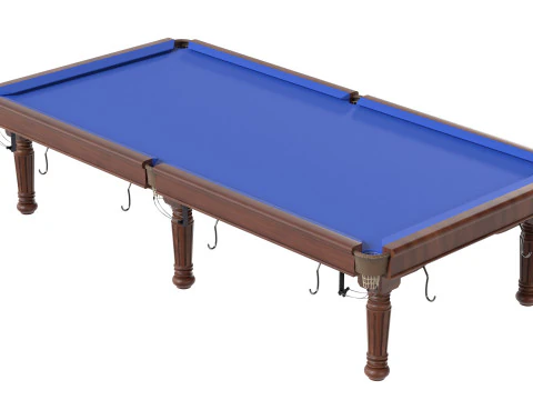 Biljart Pooltafel blauw 3D Model