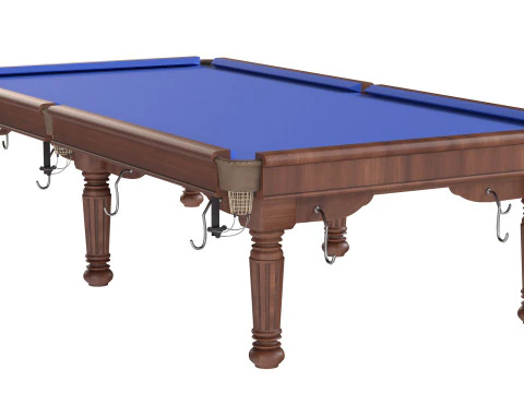 Biljart Pooltafel blauw 3D Model