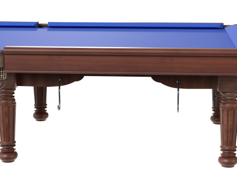 बिलियर्ड्स पूल टेबल नीला 3D मॉडल