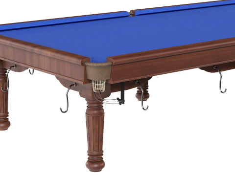 Biljart Pooltafel blauw 3D Model