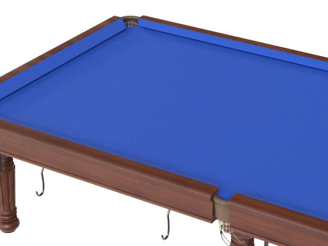 Biljart Pooltafel blauw 3D Model