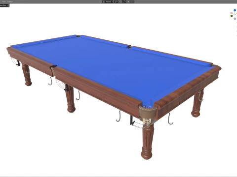 Biljart Pooltafel blauw 3D Model