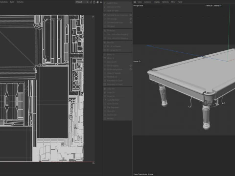 Biljart Pooltafel blauw 3D Model