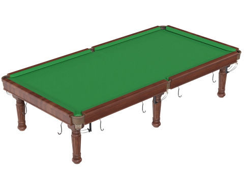 Billard Table de billard verte Modèle 3D