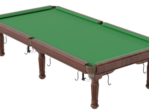 Mesa de bilhar verde Modelo 3D