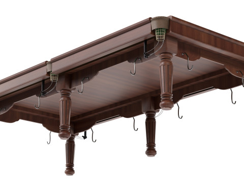Mesa de bilhar verde Modelo 3D