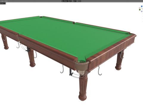 Mesa de bilhar verde Modelo 3D
