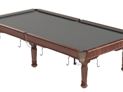 Billiards Pool table grey 3D Model