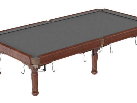 Biljart Pooltafel grijs 3D Model
