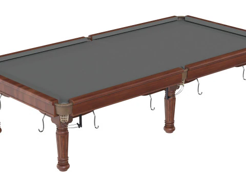 Billiards Pool table grey 3D Model