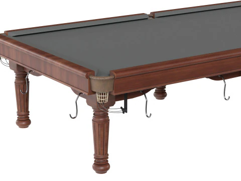 Billiards Pool table grey 3D Model