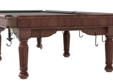 Biljart Pooltafel grijs 3D Model