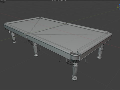 Biljart Pooltafel grijs 3D Model