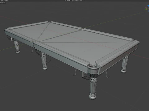 Billiards Pool table grey 3D Model