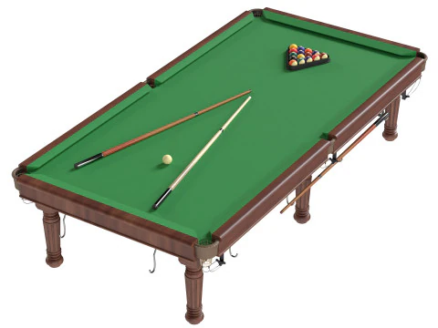 Tavolo da biliardo con stecca Modello 3D