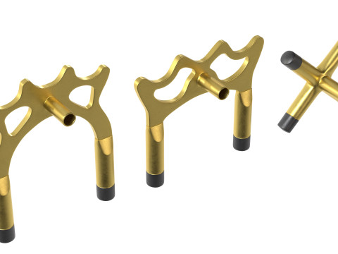 Jembatan Tongkat Biliar yang Dapat Ditarik Model 3D