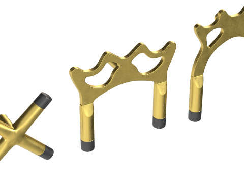 Jembatan Tongkat Biliar yang Dapat Ditarik Model 3D