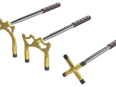 Jembatan Tongkat Biliar yang Dapat Ditarik Model 3D