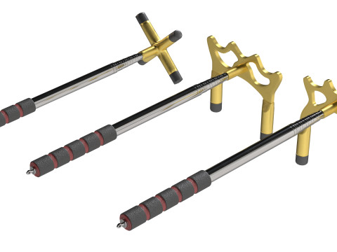 Jembatan Tongkat Biliar yang Dapat Ditarik Model 3D