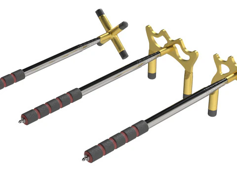 Retractable Billiards Cue Stick Bridge 3D Model