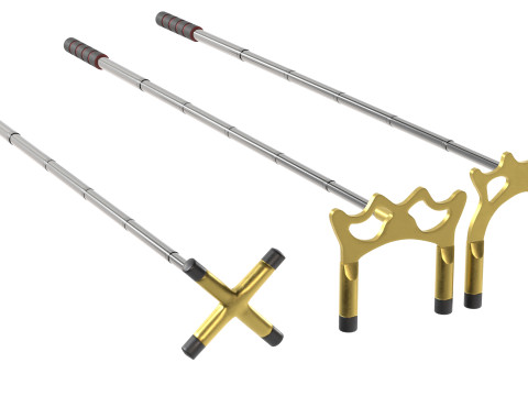 Jembatan Tongkat Biliar yang Dapat Ditarik Model 3D