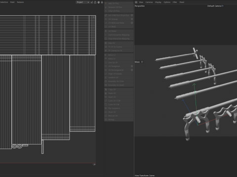 Jembatan Tongkat Biliar yang Dapat Ditarik Model 3D
