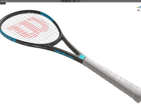 Raqueta de squash 1 Modelo 3D