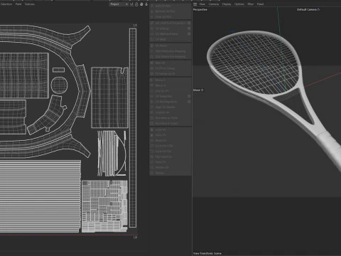 Squash Racket 1 3D Model