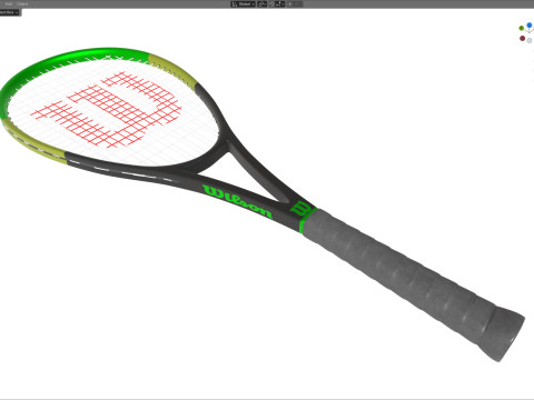 स्क्वैश रैकेट 3 3D मॉडल