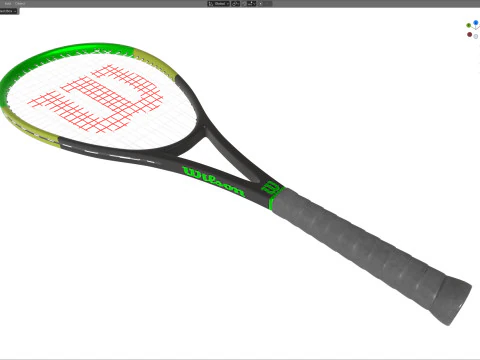 Squash racket 3 3D Model