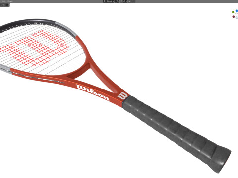 スカッシュラケット4 3Dモデル