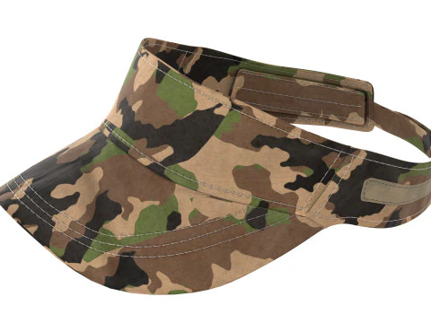 Sun visor cap military 3D Model