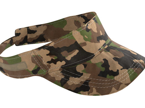 Casquette pare-soleil militaire Modèle 3D