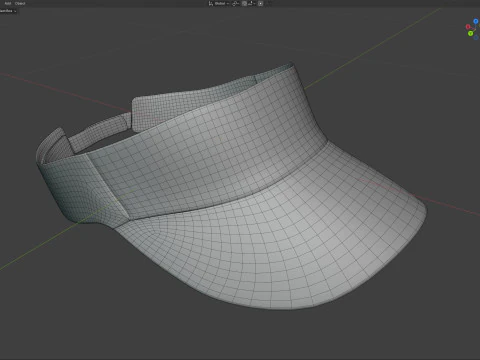 Sun visor cap military 3D Model
