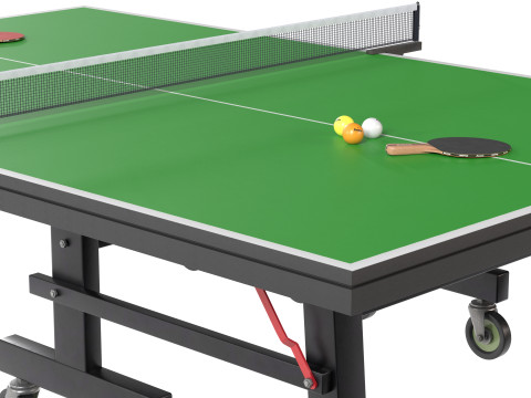 Bola de pingue-pongue de raquete de tênis de mesa Modelo 3D