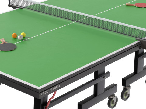 Bola de pingue-pongue de raquete de tênis de mesa Modelo 3D