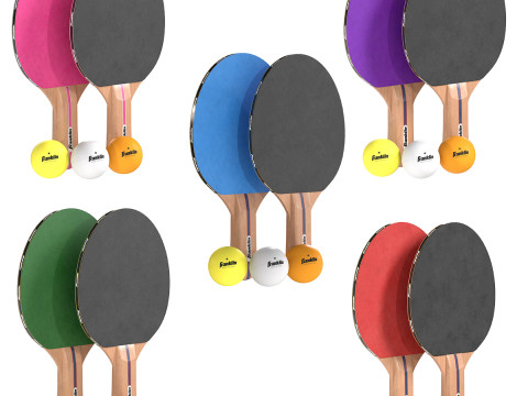 乒乓球拍系列 3D 模型