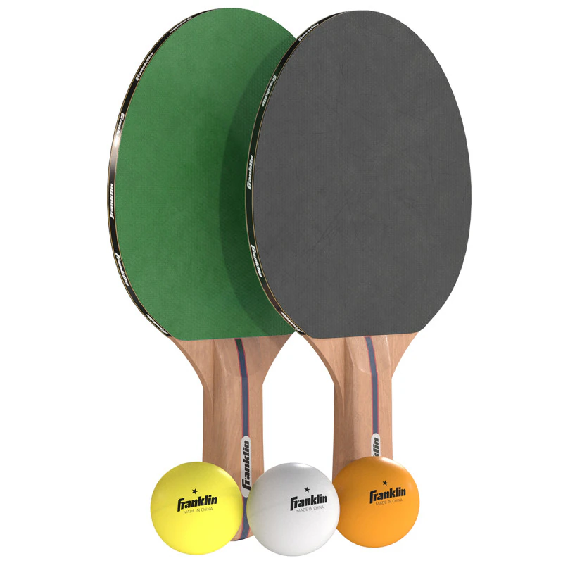 Table tennis paddle green with balls 3D Model .c4d .max .obj .3ds .fbx .stl .blend 