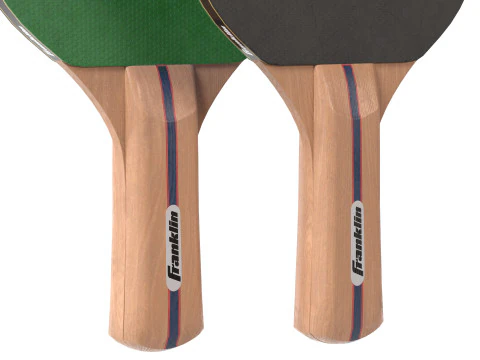 Table tennis paddle green with balls 3D Model
