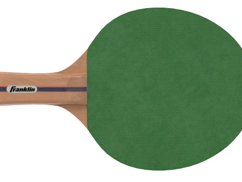 Table tennis paddle green with balls 3D Model