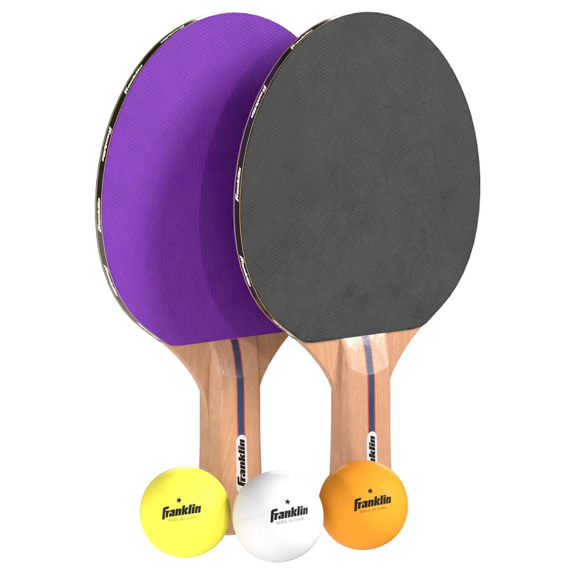 Table tennis paddle purple with balls 3D Model .c4d .max .obj .3ds .fbx .stl .blend 