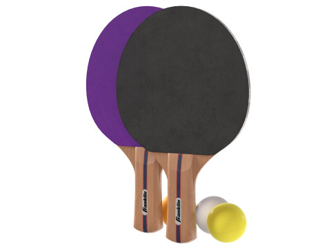 Remo de tênis de mesa roxo com bolas Modelo 3D