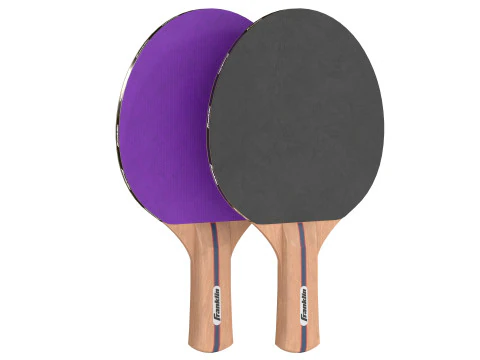 Table tennis paddle purple with balls 3D Model