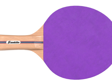 Remo de tênis de mesa roxo com bolas Modelo 3D