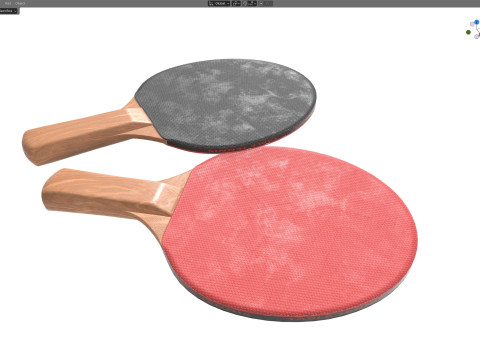 乒乓球拍 3D 模型