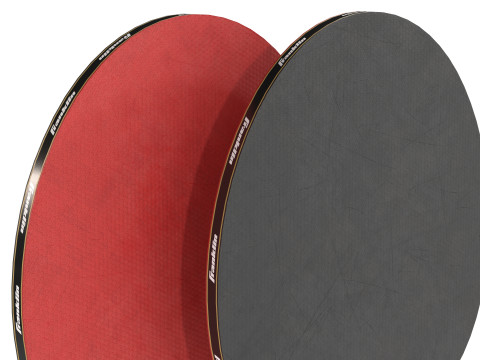 Pás de tênis de mesa vermelhas com bolas Modelo 3D