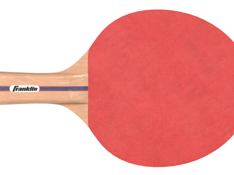 Pás de tênis de mesa vermelhas com bolas Modelo 3D