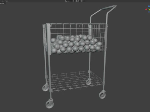 Tennis ball cart 3D Model