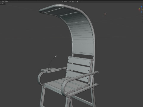 Cadeira de árbitro de tênis Modelo 3D